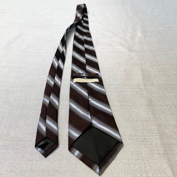 NWOT Michael Kors 100% Silk Men’s Tie. Brown and Blue. - Picture 6 of 10